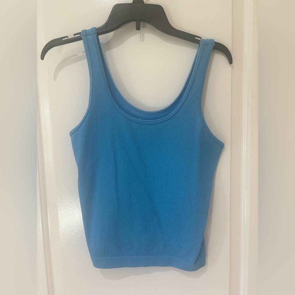Target Blue Women's Ribbed Tank Top